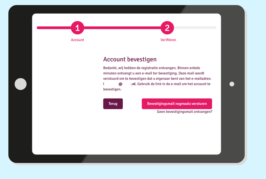 vernieuwd stap 2 account aanmaken